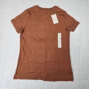 A new day  Brown Crewneck Top Size Small